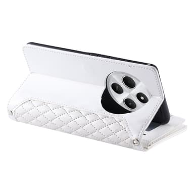För Xiaomi Redmi 14C Zipper Wallet Case Rhombus Stitching Line Telefonfodral