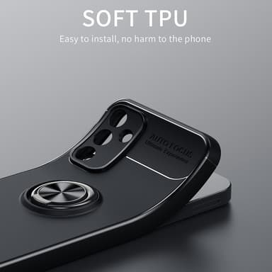 Samsung Galaxy A15 TPU skal med Finger Ring - Svart