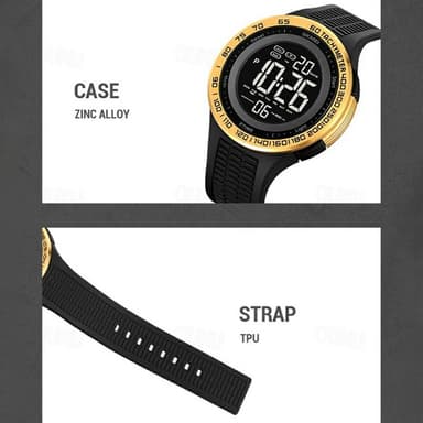 Armbandsklocka Armbandsur Klocka SKMEI Luminous Digital Elektronisk - Guld
