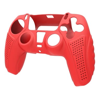 HONSON Skyddsfodral Skal för Sony Playstation 5 Anti-Slip Silikon Skin Cover - Röd
