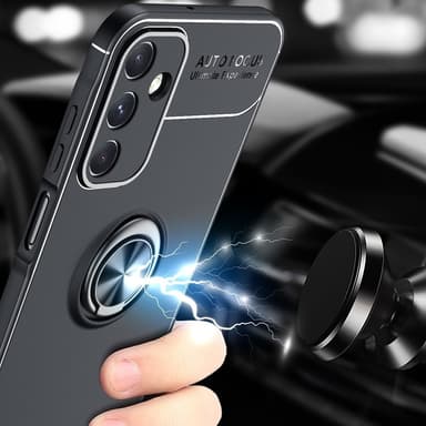 Samsung Galaxy A15 TPU skal med Finger Ring - Svart