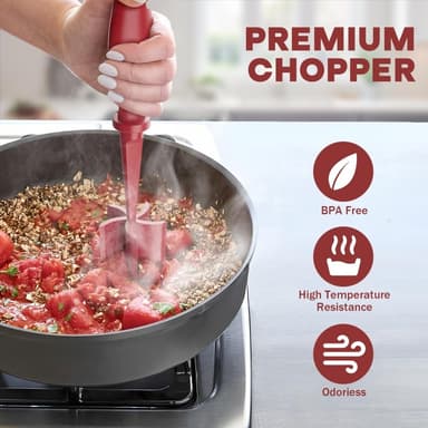 Hamburger Kötthacka Potatisstötare Kvarn Beef Smasher - Röd