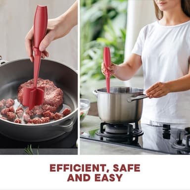 Hamburger Kötthacka Potatisstötare Kvarn Beef Smasher - Röd