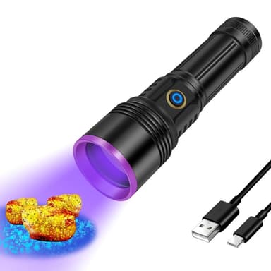 UV Anti-Förfalskning Detektering 365nm Lila Ljus Högeffekt UV-ficklampa