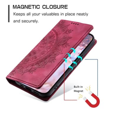 För Samsung Galaxy S25 plånboksfodral Fodral Skal Mandala blommönster