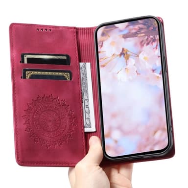 För Samsung Galaxy S25 plånboksfodral Fodral Skal Mandala blommönster