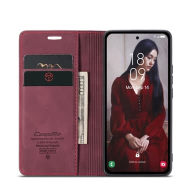 CASEME Plånboksfodral Samsung Galaxy A56 5G - Röd
