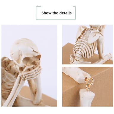 Halloween skelettfigur Spooky Skull Dekoration Fest Spökhus - Say No Evil