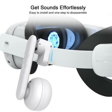 Hörlurar för Meta Quest 2/3 VR-headset 3,5 mm hörlurar med töjbar klämma