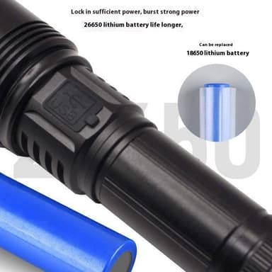 UV Anti-Förfalskning Detektering 365nm Lila Ljus Högeffekt UV-ficklampa