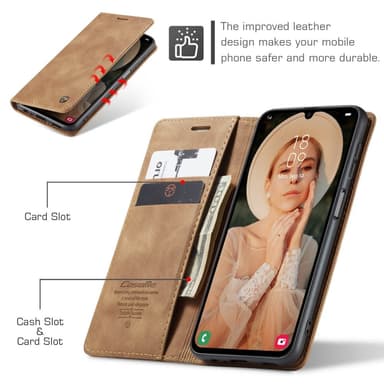 CASEME Plånboksfodral Samsung Galaxy A16 - Brun