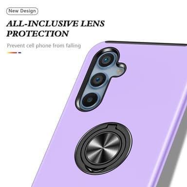 Samsung Galaxy S25 / S24 Hybrid skal med Finger Ring - Lila