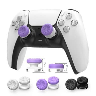 2st Tumgrepp Fingergrepp för Sony PlayStation 5 / 4 8BitDo Joystick Silikon - Vit