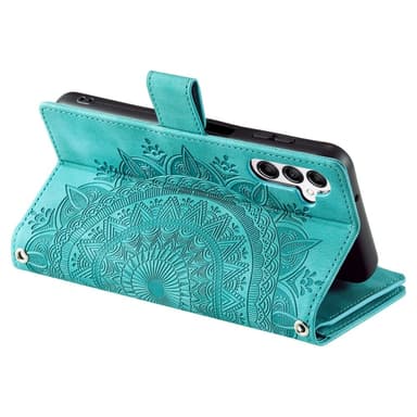 För Samsung Galaxy A56 plånboksfodral Fodral Skal Mandala blommönster - Mint