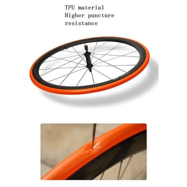 Ultralätt cykel Slang med 2 däckreparationslappar - 700C Presta-ventil 65 mm