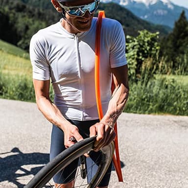 Ultralätt cykel Slang med 2 däckreparationslappar - 700C Presta-ventil 65 mm