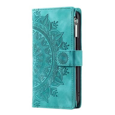 För Samsung Galaxy A56 plånboksfodral Fodral Skal Mandala blommönster - Mint