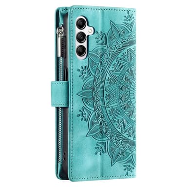 För Samsung Galaxy A56 plånboksfodral Fodral Skal Mandala blommönster - Mint