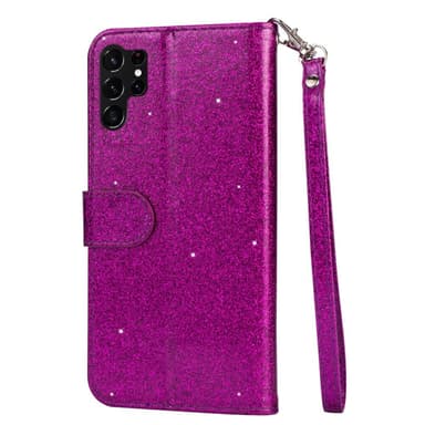 För Samsung Galaxy S25 Ultra Ställbart Glitterfodral med Dragkedjeficka