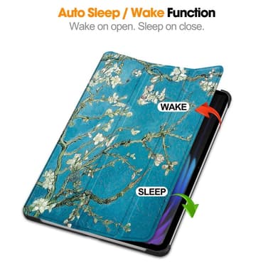 Slim Fit Cover Fodral För Xiaomi Pad 7 Auto Wake / Sleep - Apricot Blossom