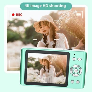 Digitalkamera 2,8-tum IPS-skärm HD CCD-kamera med 32GB TF-kort + kortläsare