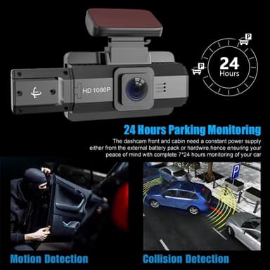Fram och bak inspelning Dash Cam 1080P HD Night Vision Bilkamera Recorder