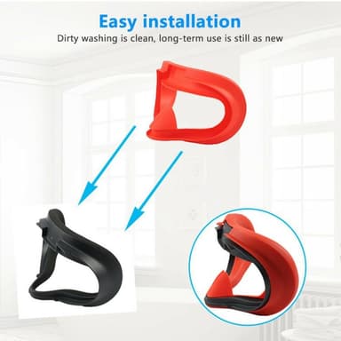 För Meta Quest 3S VR Silikonfodral Anti-Sweat Face Pad Skyddsöverdrag - Rosa