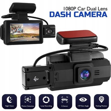 Fram och bak inspelning Dash Cam 1080P HD Night Vision Bilkamera Recorder