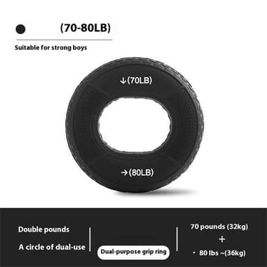 Handgreppsförstärkare Underarm Finger Handled Muskeltränar - 70-80lb Svart