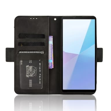 Til Sony Xperia 10 VI Plånboksfodral  - Svart