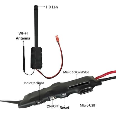 1080P HD trådlös WiFi-kamera Mini dold kamera knappdesign