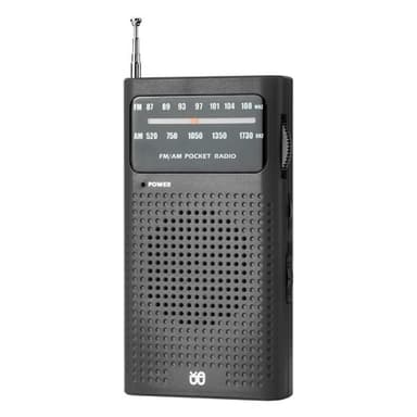 Fullkanals tvåbandsradio FM/AM bärbar radio, batteridriven