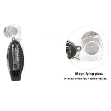 Multifunktion 4 i 1 Visselpipa Kompass Förstoringsglas Termometer