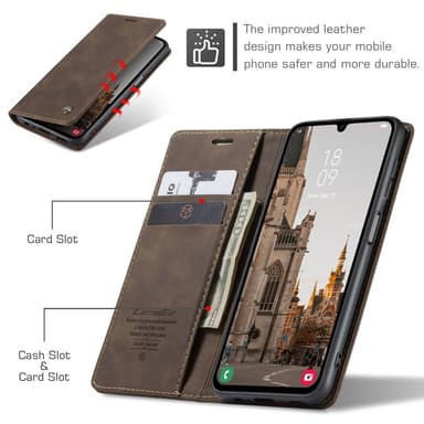 CASEME Plånboksfodral Samsung Galaxy A16 - Coffee