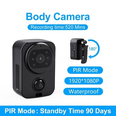 Vattentät HD-kamera PIR-övervakningskamera Home Outdoor Security Videoinspelare