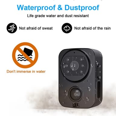 Vattentät HD-kamera PIR-övervakningskamera Home Outdoor Security Videoinspelare