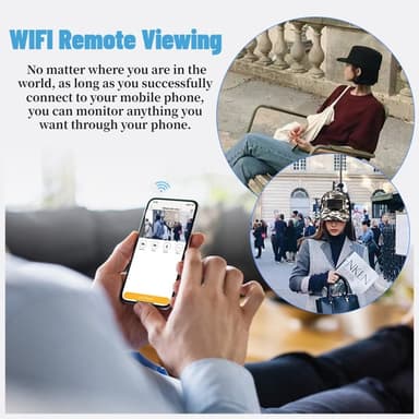 Keps HD 1080P loopinspelning Fjärrvisning Bebis Nanny Övervakning WiFi-kamera