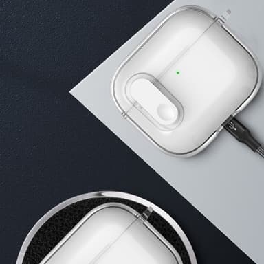 För AirPods 4 hörlurar Fodral Snap Switch Ice Crystal Clear Skal - Transparent