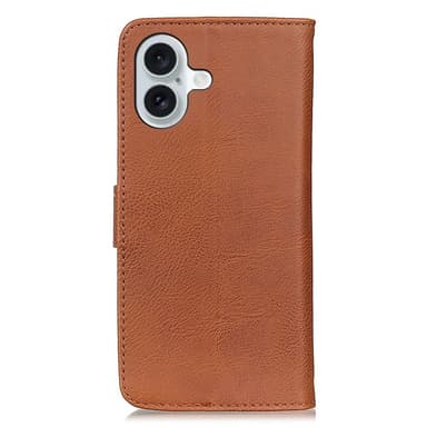 KHAZNEH för iPhone 16 Plånboksfodral - Brun