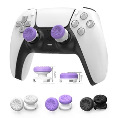 2st Tumgrepp Fingergrepp Kompatibel med Xbox 360 Series X Series S Switch Pro Joystick - Svart