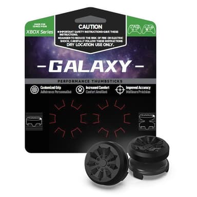 2st Tumgrepp Fingergrepp Kompatibel med Xbox 360 Series X Series S Switch Pro Joystick - Svart