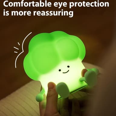 Broccoli Design Creative Silicone Tap Light Hemma Sovrum Nattlampa
