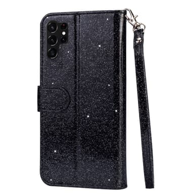 För Samsung Galaxy S25 Ultra Ställbart Glitterfodral med Dragkedjeficka