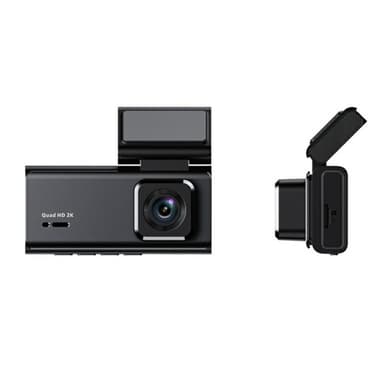 2K Ultra HD WiFi Night Vision Fram och bak Bil Dash Cam med parkeringsmonitor