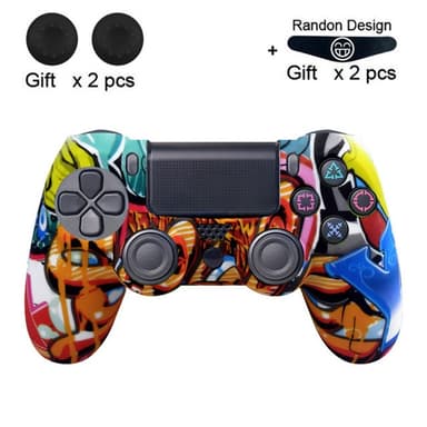 Skal för Sony PlayStation 4 Pro Slim PS4 Anti-Slip Silikon Skin Cover - Blå Y