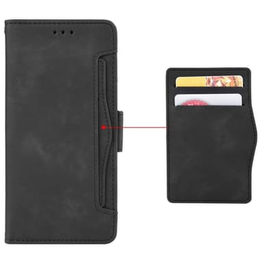 Till Motorola Edge 50 / Edge 50 Pro Plånboksfodral  - Svart
