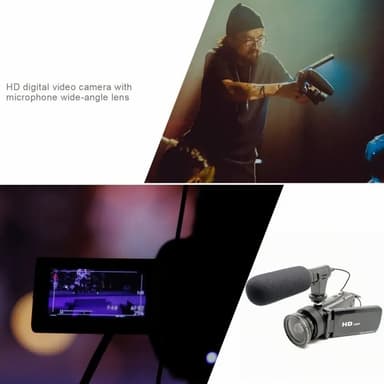 D100 2,4-tums HD 1080P videokamera med mikrofon 16X digital zoomkamera
