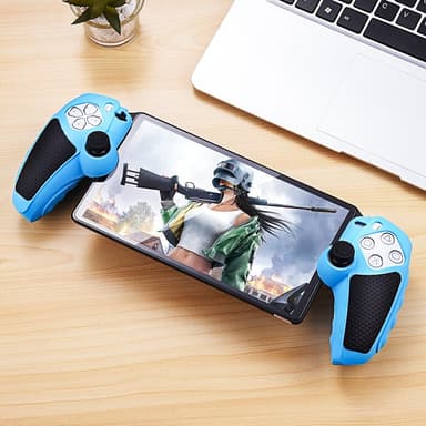 Playstation 5 / PS5 Silikon Skin Skal Fodral Anti-Slip Skydd + Joystick Caps - Vit