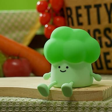 Broccoli Design Creative Silicone Tap Light Hemma Sovrum Nattlampa