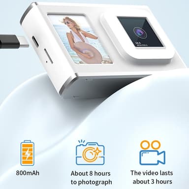 2,4"" Skärm Dual Lens Videoinspelning CCD Digitalkamera med 32GB kort + Läsare - Rosa